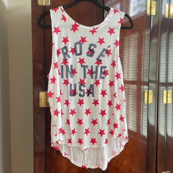 Rose in the USA Americana July Fourth Patriotic Tank - Size XL - Picture 2 of 4